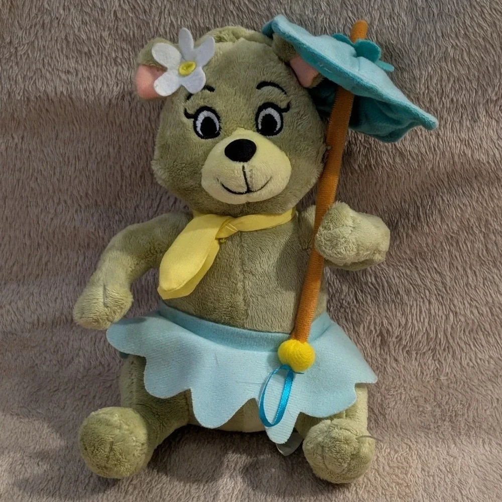Yogi Bear Cindy Bear Plush Parasol Skirt Scarf 9in Green Hanna Barbera 2022 Rare